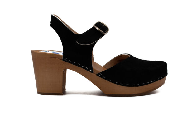 Handmade Sandals High Heel - Black Suede